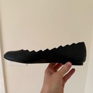Sam Edelman Black Scalloped Flats